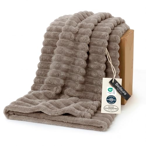Soft Light Brown Throw Blanket for Couch Decor Gifts 50"x60"