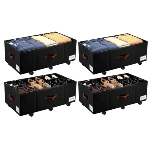 Under Bed Storage with Wheels (4 Count)