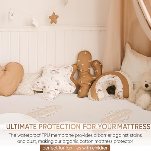 Deluxe Organic Crib Mattress Protector Pad