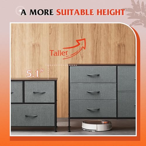 5 Drawer Fabric Dresser for Bedroom