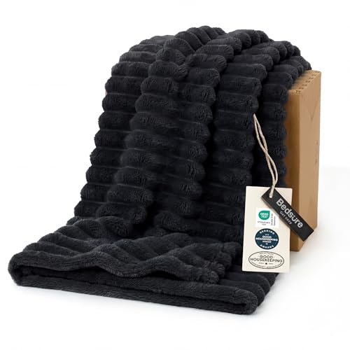 Soft Twin Blanket for Bed Decor Gifts Black 60"x80"