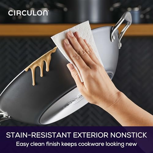 A1 Series w ScratchDefense Nonstick Induction Wok with Lid