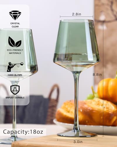 Green Wine Glasses Set of 6 (6 Count)