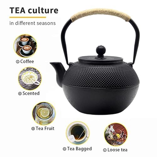 Black Cast Iron Teapot