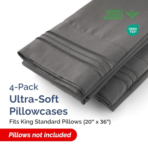 King Standard Pillow Cases Set of 4 (4 Count)
