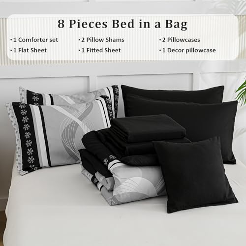 Black Comforter Set California King Size