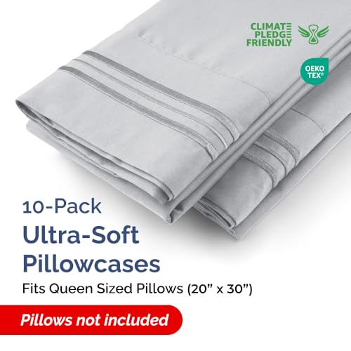 Queen Pillow Cases Set of 10 (10 Count)