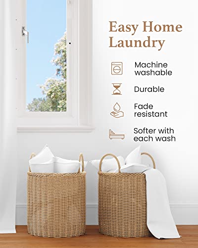1000 TC White Standard Pillowcases Set of 2 100% Egyptian Cotton Pillow Cases with Long Staple Cotton & Sateen Weave (2 Count)