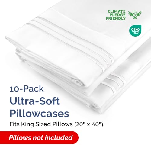 King Pillow Cases Set of 10 (10 Count)