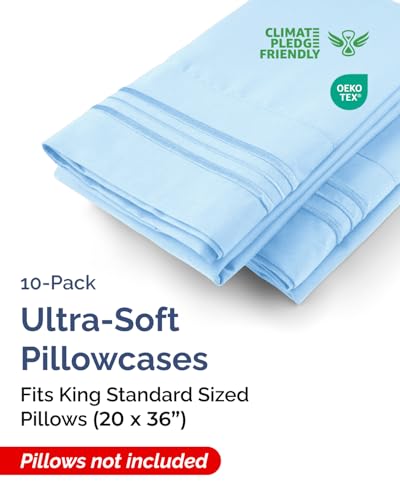 King Standard Pillow Cases Set of 10 (10 Count)
