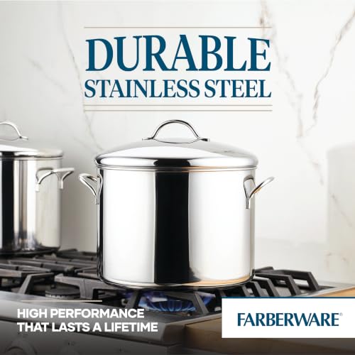 Classic Series Large Stainless Steel Induction 16 Quart Stock Pot with Lid