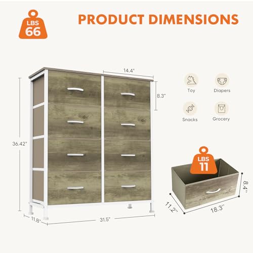 8 Drawer Dresser for Bedroom