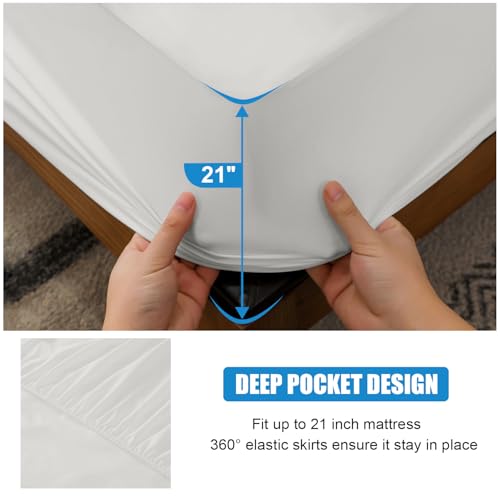 2 Pack Mattress Protector King Size 100% Waterproof Fitted Mattress Cover (2 Count)