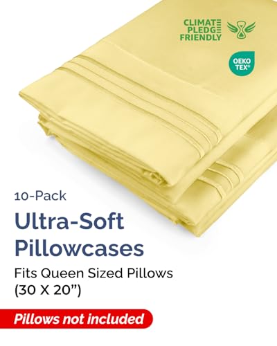 Queen Pillow Cases Set of 10 (10 Count)