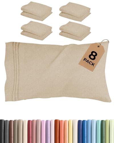 King Standard Pillow Cases Set of 8 (8 Count)