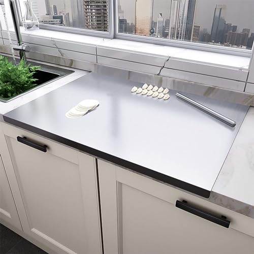 31.5”x 19.7” Stainless Steel Chopping Board with Lip