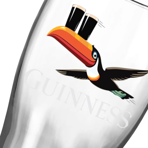 Guinness Gilroy Flying Toucan Pint Glass Gift Set (4 Count)