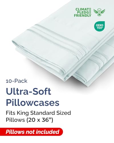 King Standard Pillow Cases Set of 10 (10 Count)
