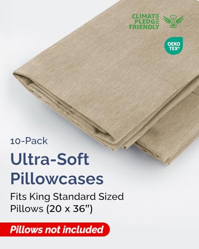 King Standard Pillow Cases Set of 10 (10 Count)