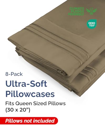Queen Pillow Cases Set of 8 (8 Count)
