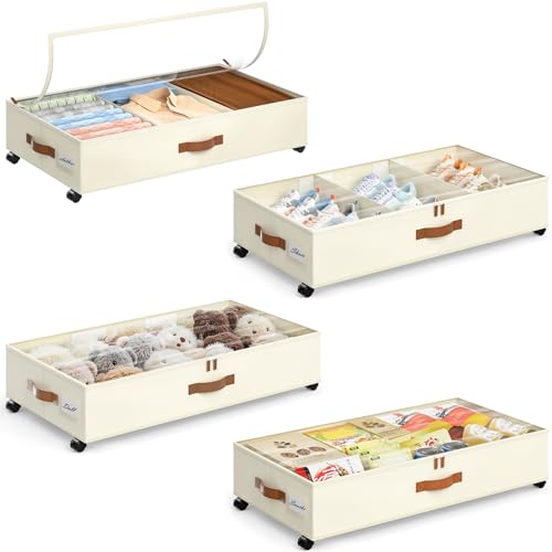 Under Bed Storage with Wheels (4 Count)