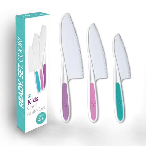 Jr. Kid Safe Knife Set for Real Cooking (3 Count)