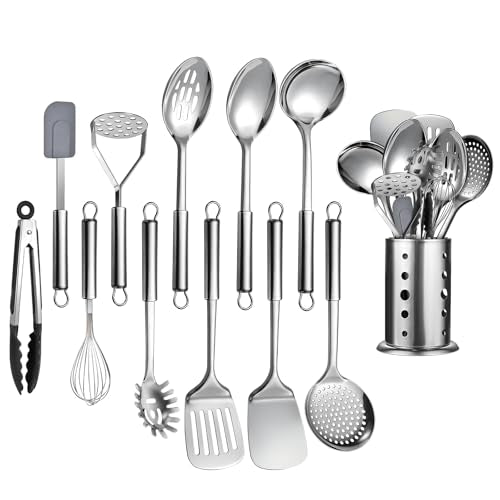 12 Pcs Stainless Steel Cooking Utensils Set (12 Count)