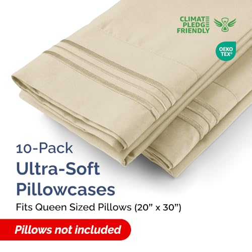 Queen Pillow Cases Set of 10 (10 Count)
