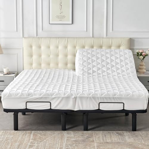 Waterproof Split Top Cal King Mattress Protector for Adjustable Bed