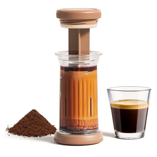 D1 All-in-one 1-2 Cup Portable Coffee Maker with 200-Count Paper Filters Included, Cold & Hot Brew, a French-press Style Coffee Press for Travel, Hiking & Camping