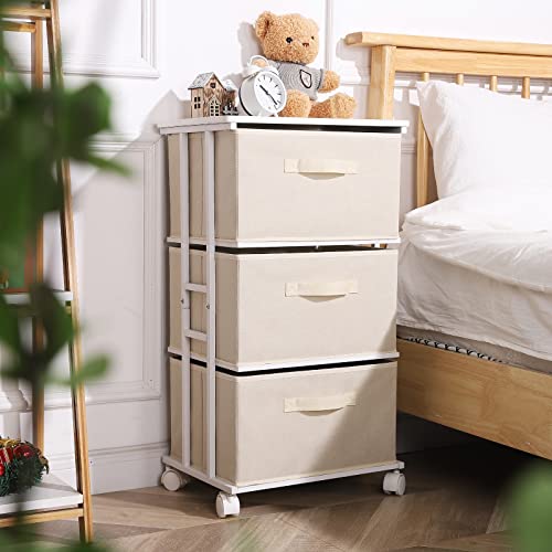 Dresser Tower with 3 Drawers for Bedroom