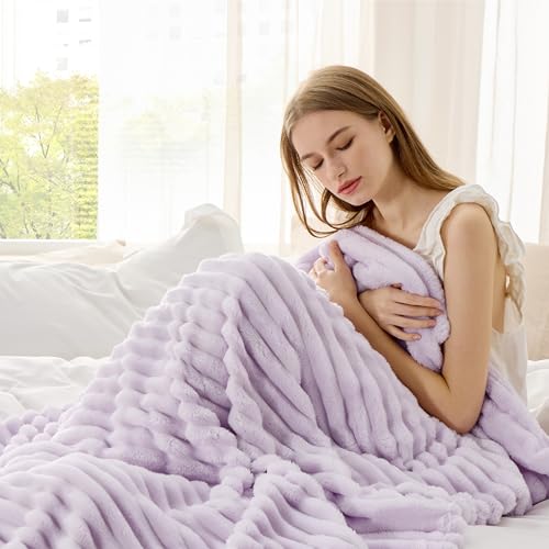 Soft Twin XL Blanket for Bed Dorm Lavender Fog 66"x90"