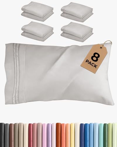King Standard Pillow Cases Set of 8 (8 Count)
