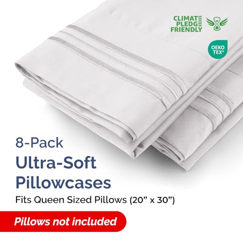 Queen Pillow Cases Set of 8 (8 Count)
