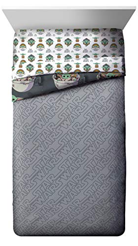 Star Wars Mandalorian Full Size Comforter Set 5 Piece Kids Bedding