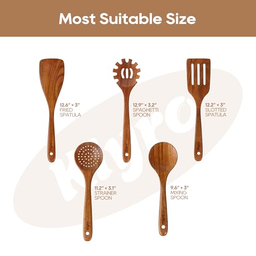 Teak Kitchen Utensils Set (5 Count)