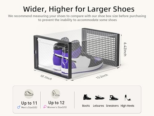 X Large Shoe Storage Boxes 12 Pack (12 Count)