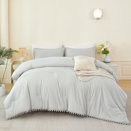 Light Grey Comforter Twin Size 5