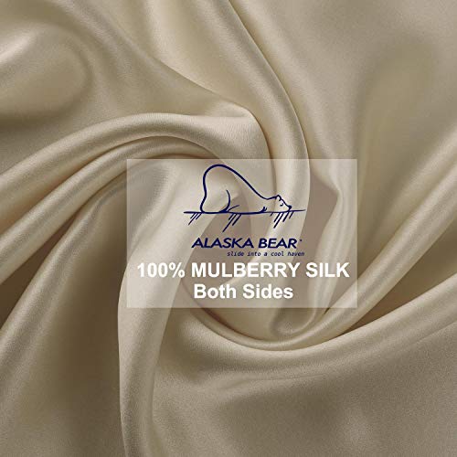 King Size Silk Pillowcase Random Color Silk Scrunchie Gift Set for Beauty Sleep