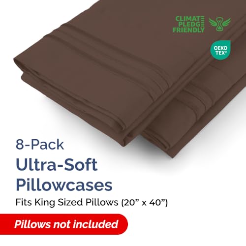 King Pillow Cases Set of 8 (8 Count)