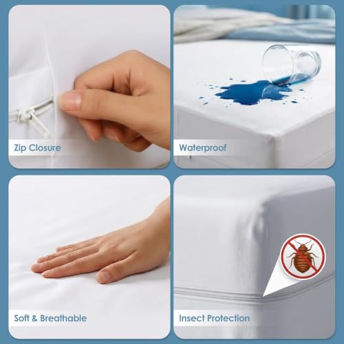 Bulk 10 Pack Hotel Full Size Mattress Encasement 100% Waterproof