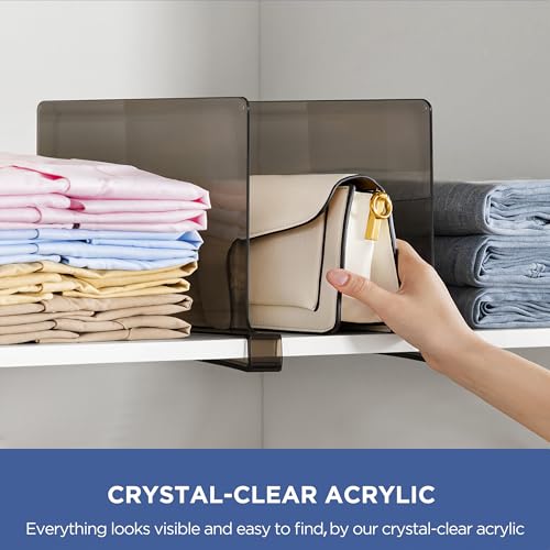 8 Pack Grey Shelf Dividers