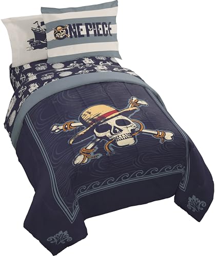 One Piece Luffy Full Comforter Set 7 Piece Soft Anime Bedding