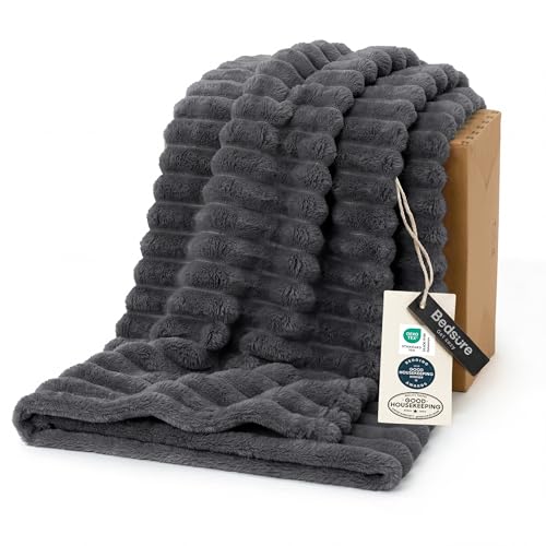 Soft Grey Throw Blanket for Couch Decor Gifts 50"x60"