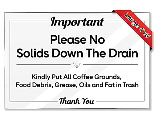 Please No Solids Down the Drain (5 Count)