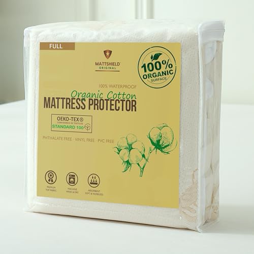 Deluxe Waterproof Organic Cotton Mattress Protector Full Size