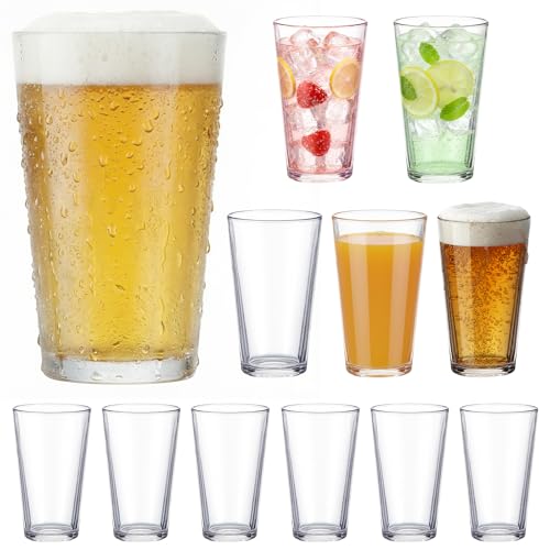 12 Pack Pint Beer Glasses Set Pint Glasses Drinking for Beverages (12 Count)