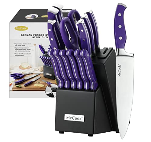 MC27 14 Pieces Stainless Steel kitchen knife set with Wooden Block