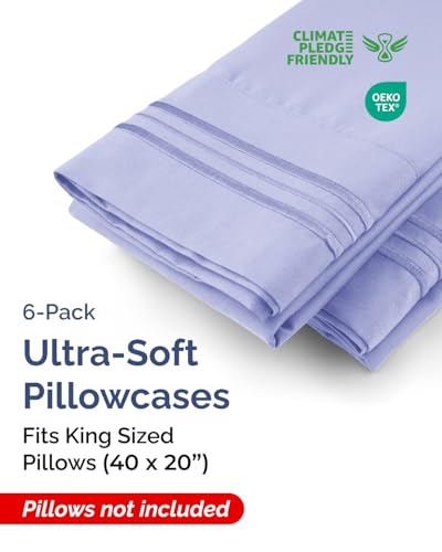 King Pillow Cases Set of 6 (6 Count)