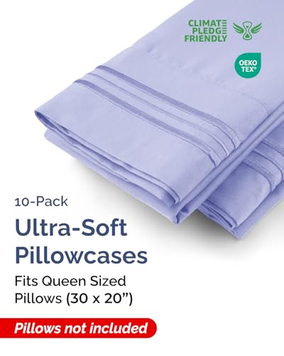 Queen Pillow Cases Set of 10 (10 Count)